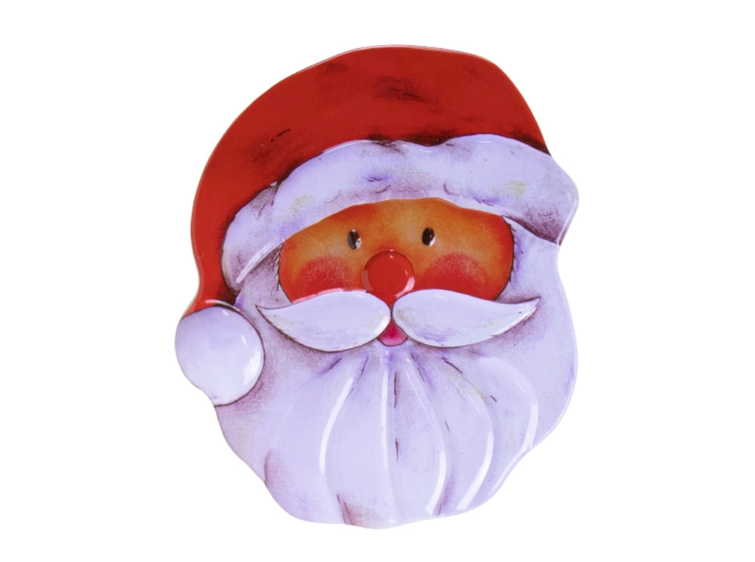 Santa Head Shaped Tin