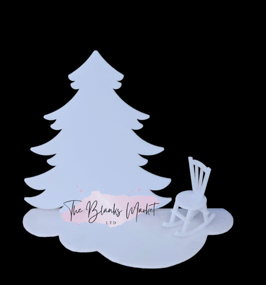 Christmas tree and tree Acrylic Memorial Stand
