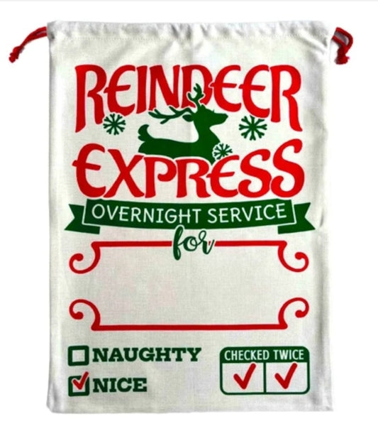 Reindeer Express Deluxe Christmas Sacks