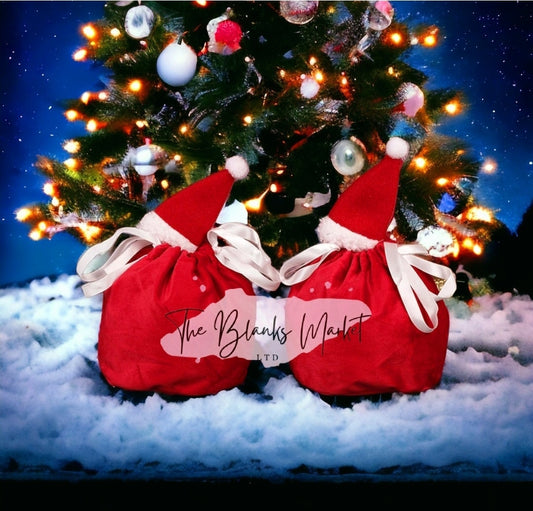 Santa velvet christmas bag