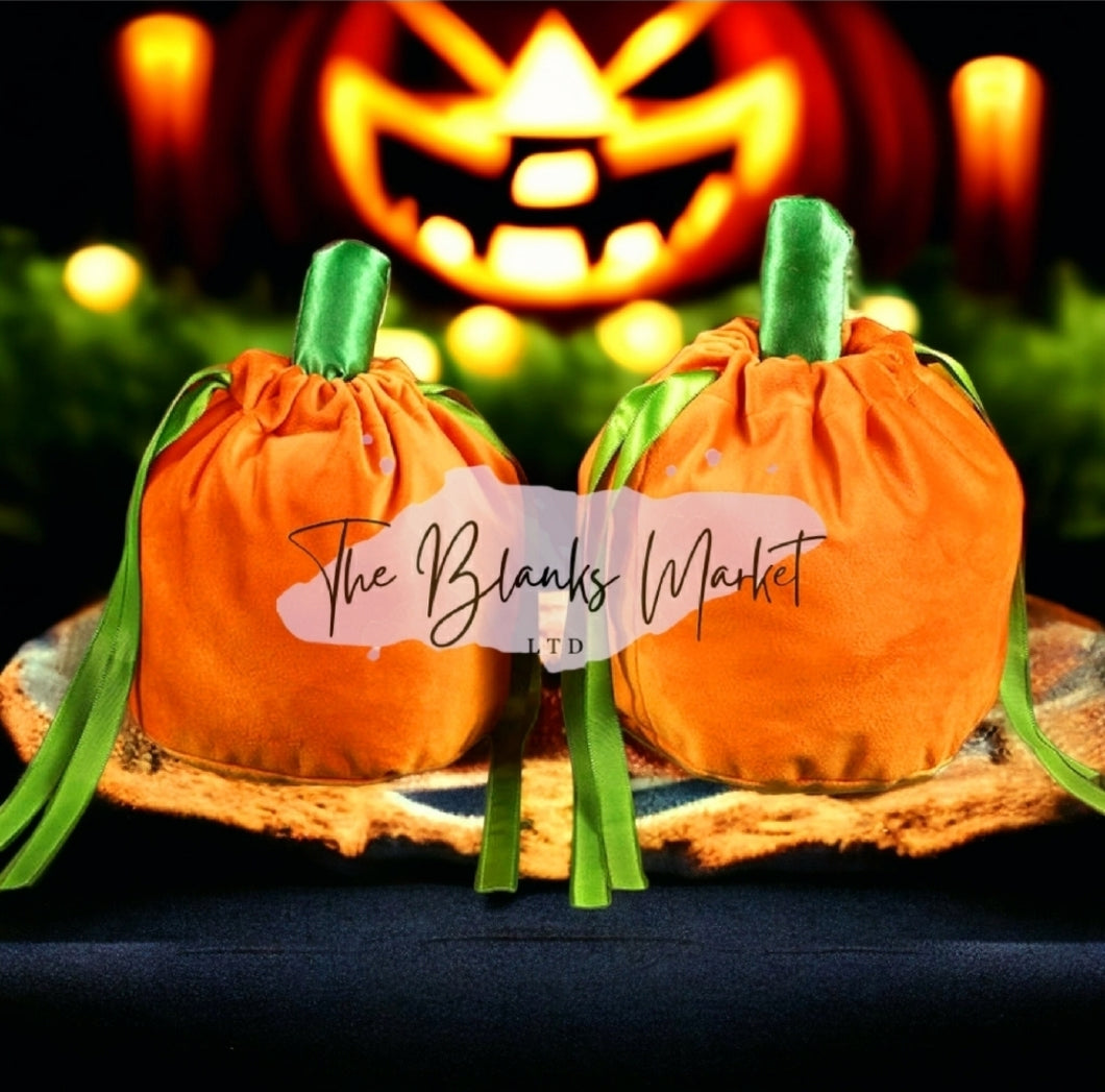 Velvet pumpkin bags