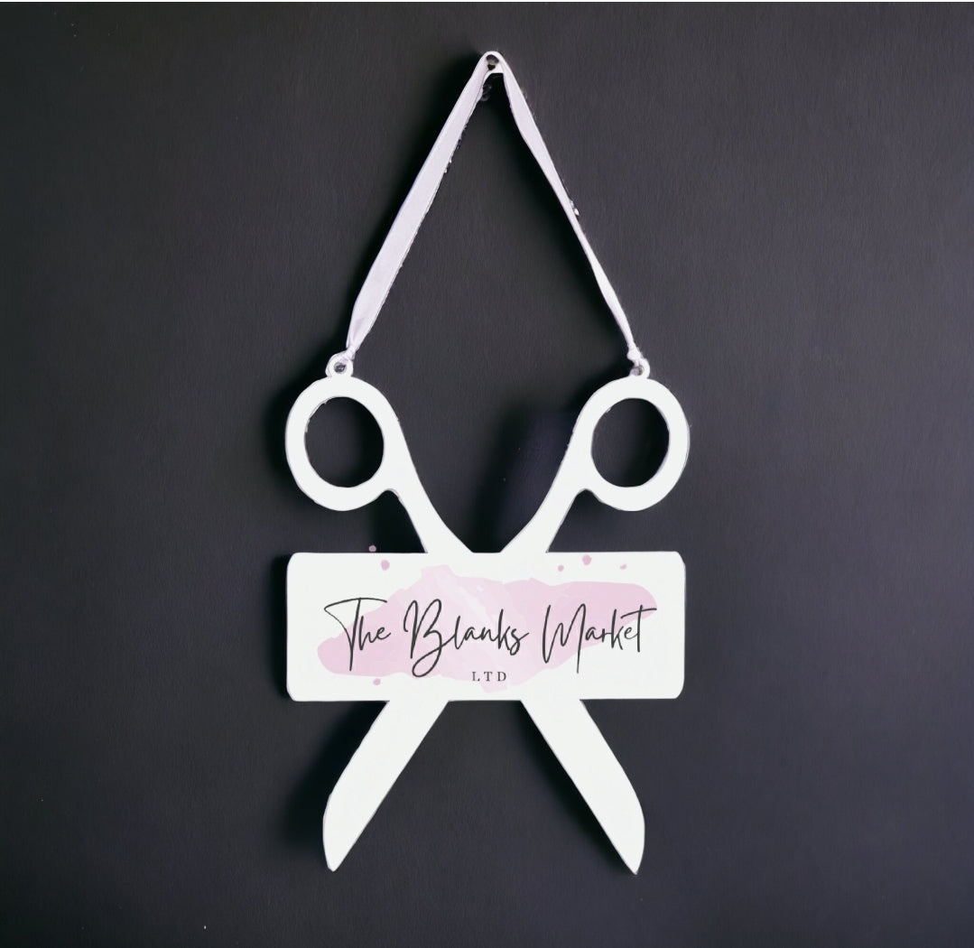 Hanging Scissor wall sign