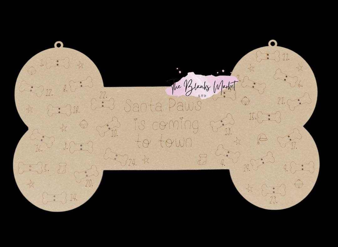 Mdf dog bone advent calendar