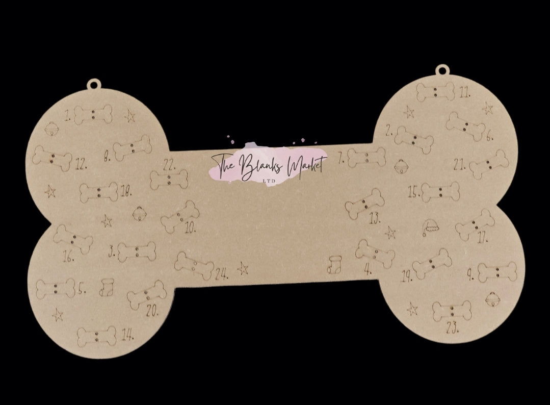 Mdf Dog Bone Advent Calendar The Blanks Market LTD mdf-dog-bone-advent-calendar-the-blanks-market-ltd
