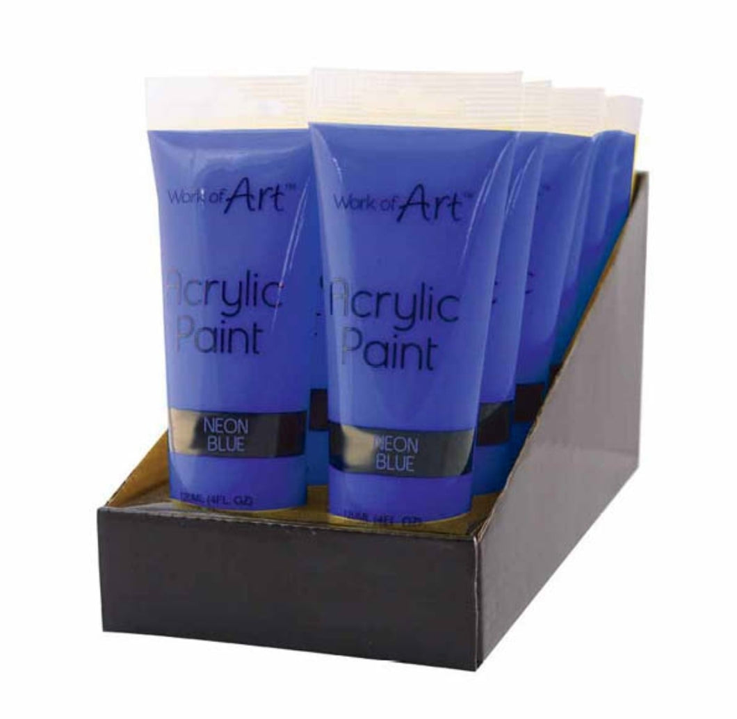 Neon Blue Acrylic Paint 120ml