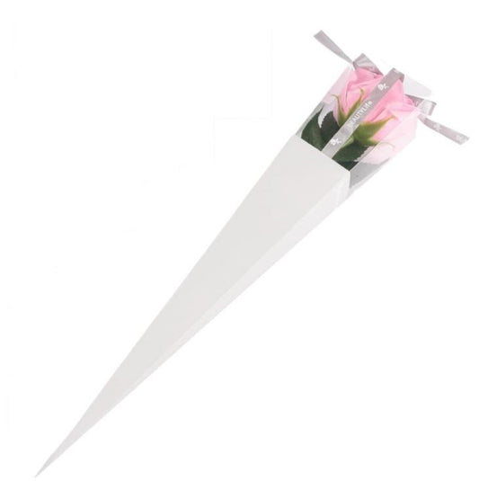 ARTIFICIAL 40CM SINGLE PINK ROSE IN GIFT BOX