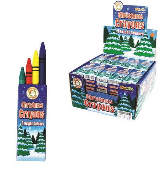 Christmas Wax Crayons 4pk