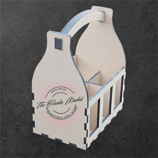 Wooden 6 bottle Beer caddy