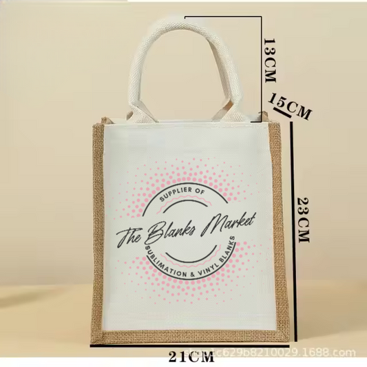 Double sided sublimation jute bag