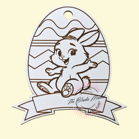 Easter bunny basket name tag