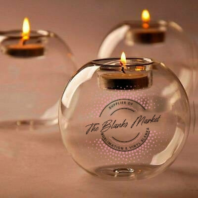 Glass tealight holder