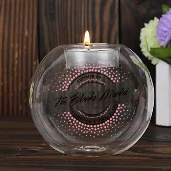 Glass tealight holder