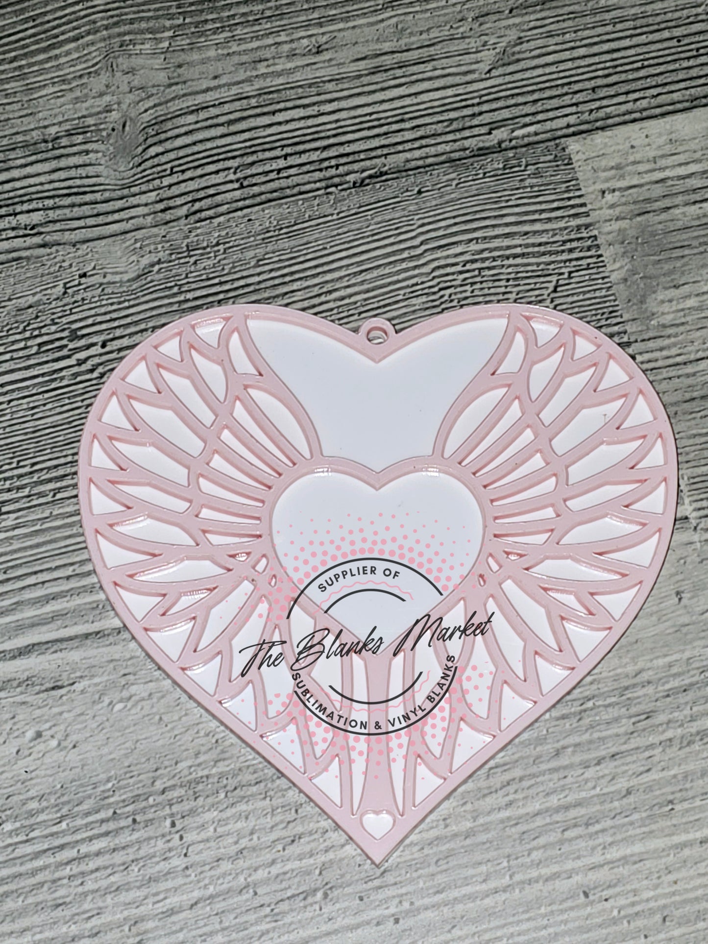 Laser cut acrylic angel wing hanging ornament