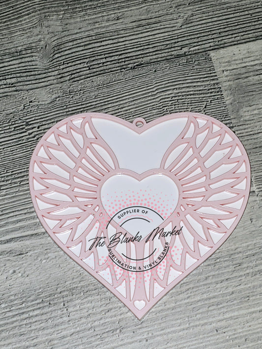 Laser cut acrylic angel wing hanging ornament