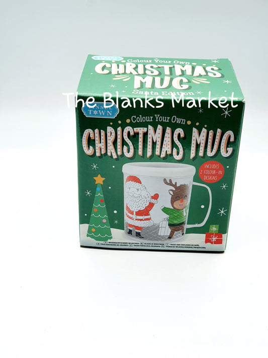 Colour your own Christmas mug