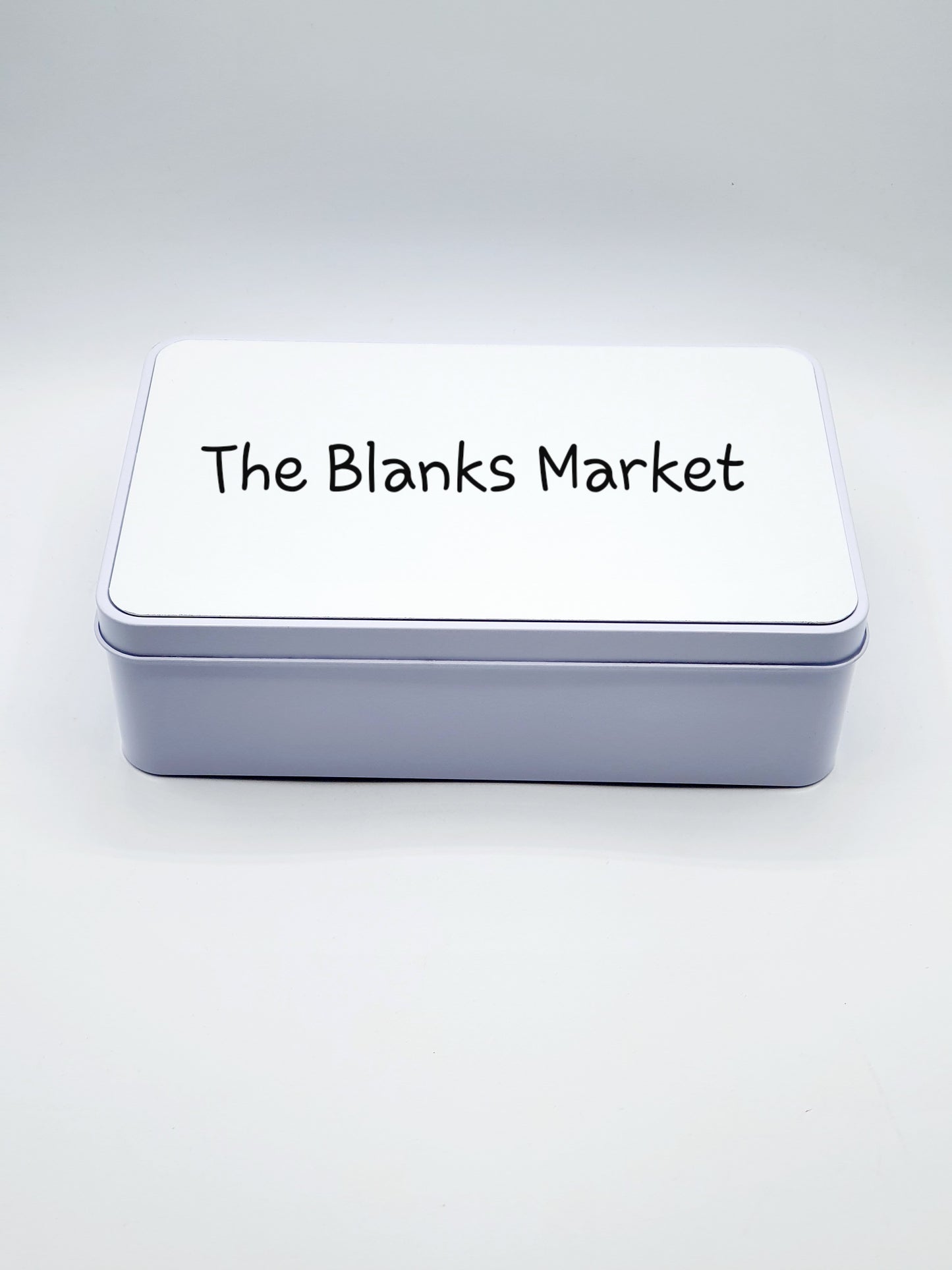 White Rectangle sublimation Tin