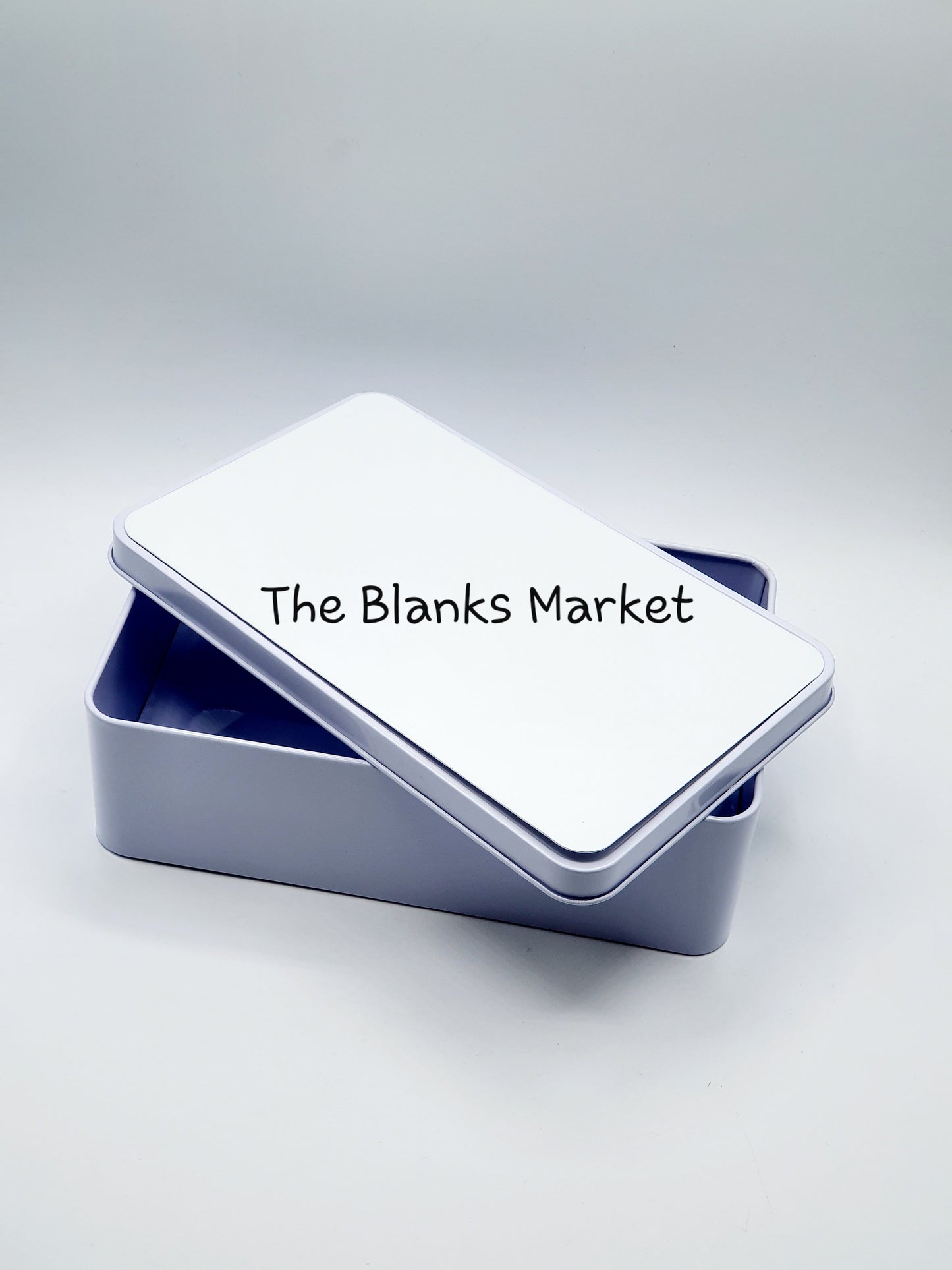 White Rectangle sublimation Tin