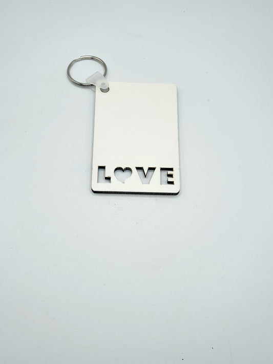 Love mdf sublimation keyring