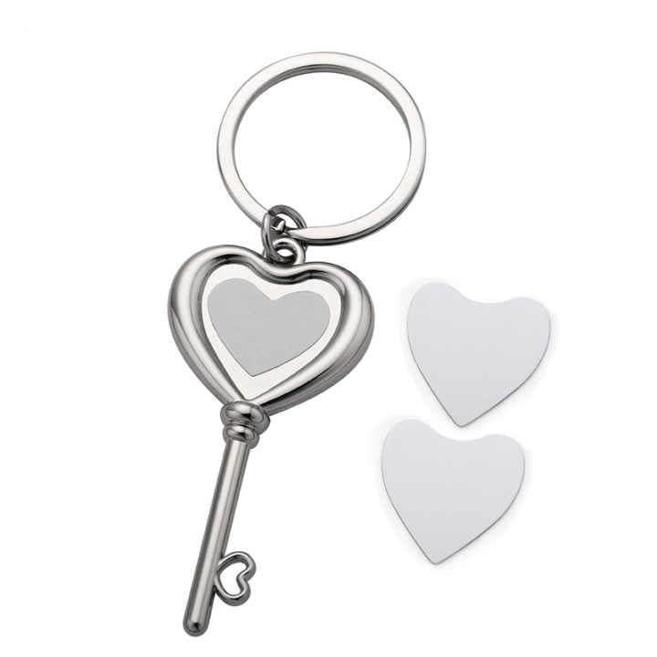 Sublimation key to my heart keychain