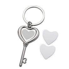 Load image into Gallery viewer, Sublimation key to my heart keychain
