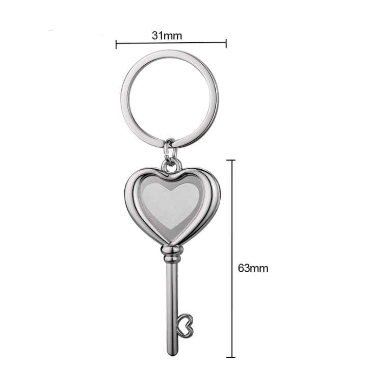 Sublimation key to my heart keychain