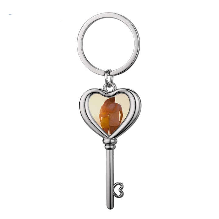 Sublimation key to my heart keychain