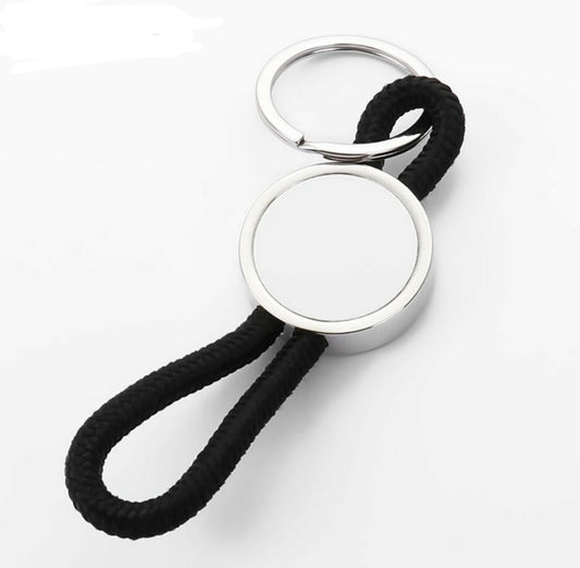 Sublimation round shape nylon rope keyring