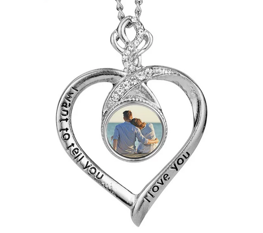 Sublimation locket pendant necklace
