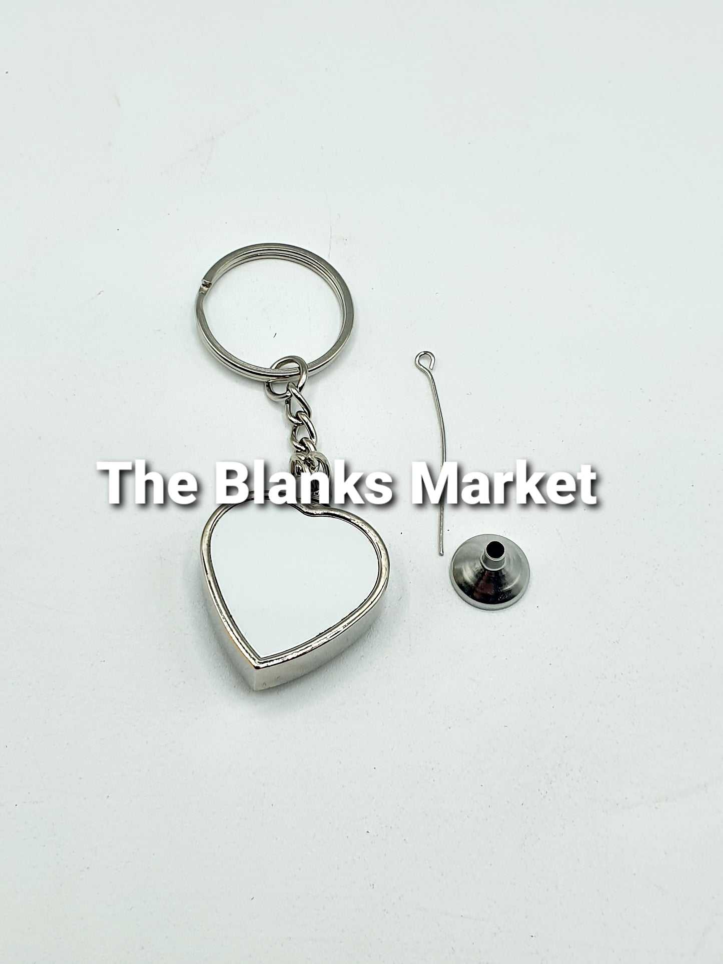 Heart ashes sublimation keychain
