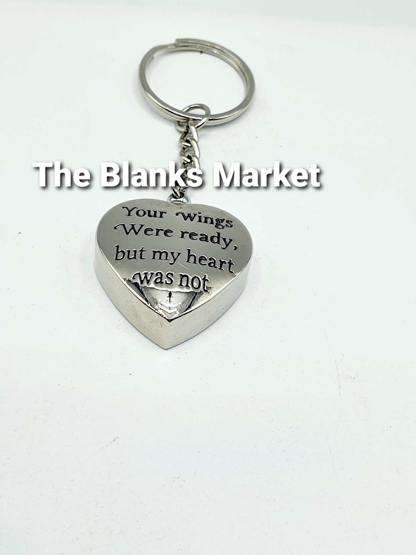 Heart ashes sublimation keychain