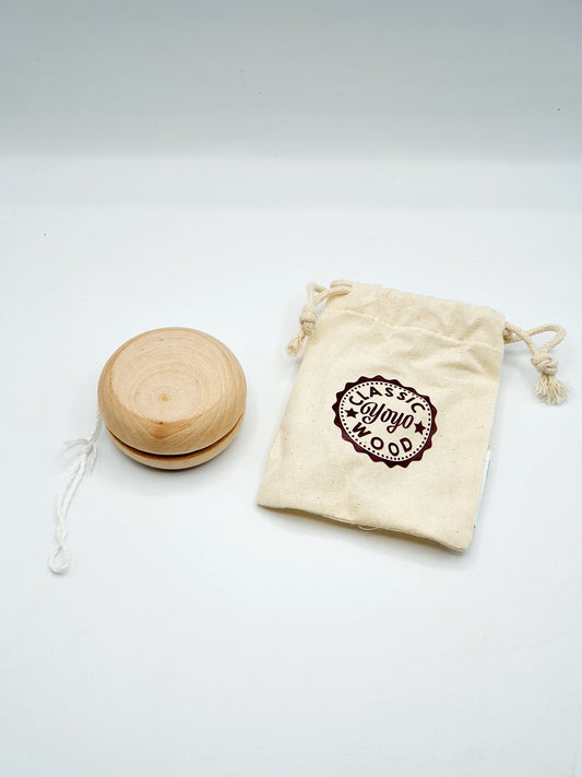 Wooden yoyo in bag