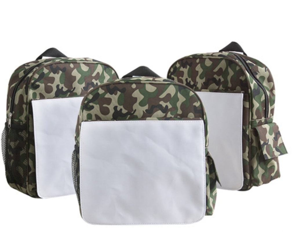Sublimation kids backpack camouflage
