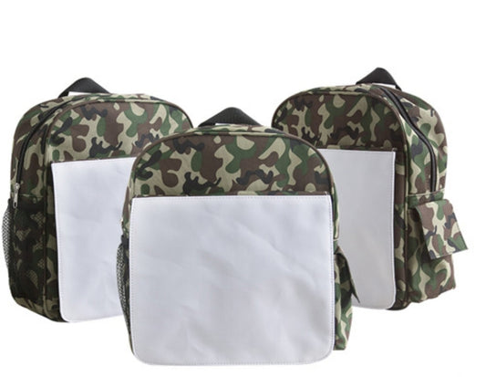 Sublimation kids backpack camouflage