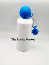 Load image into Gallery viewer, Sublimation aluminium water bottle 600ml blue lid
