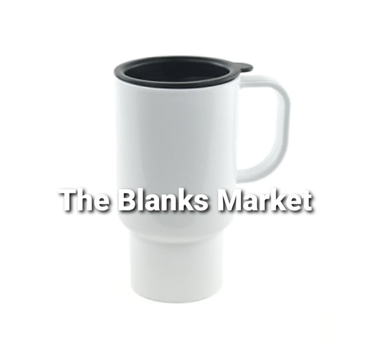14oz white sublimation polymer travel mug
