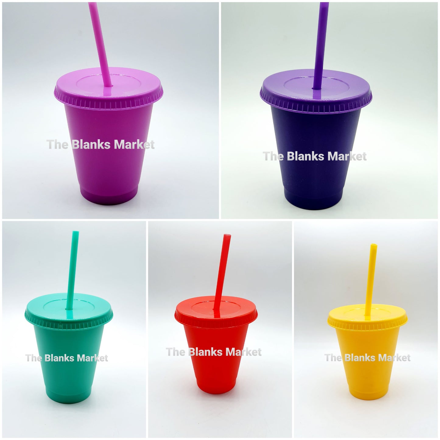 16oz cups with lids and straws