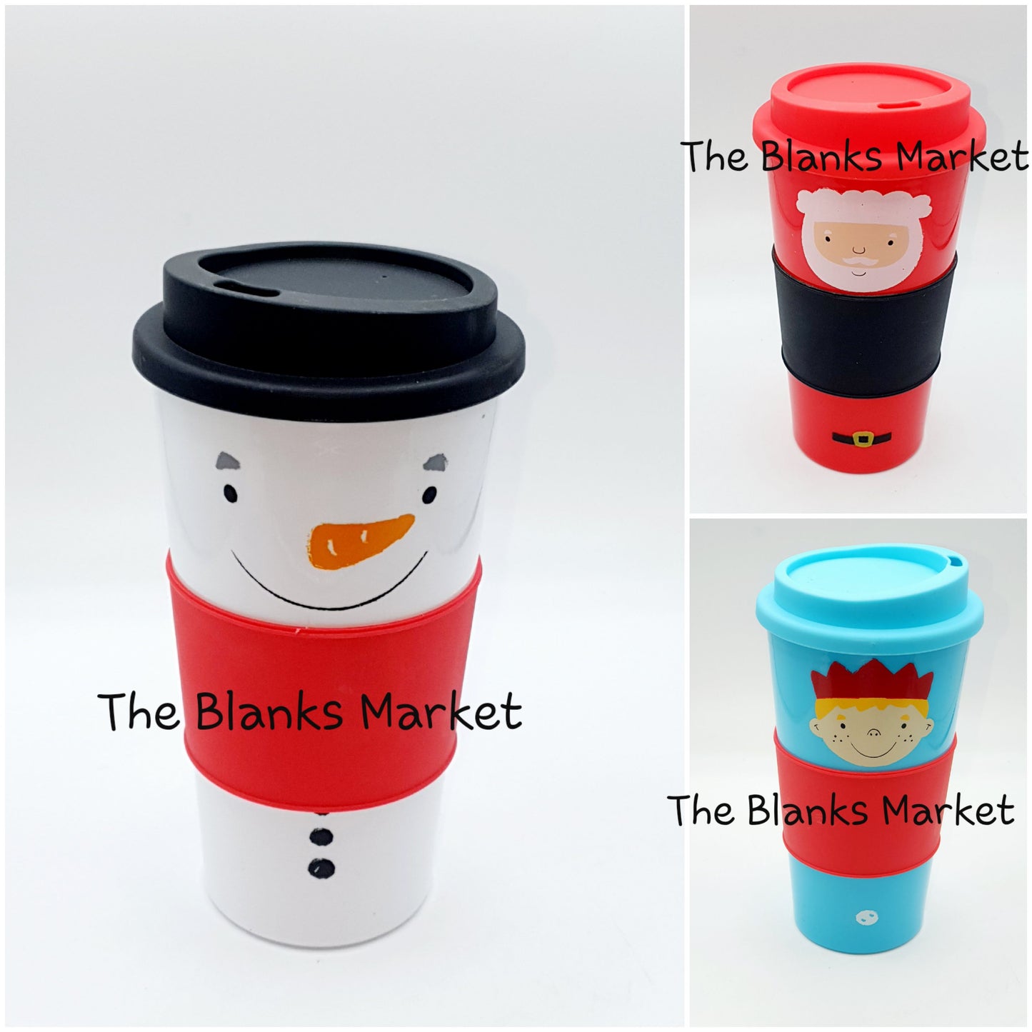 CHRISTMAS DESIGN REUSABLE SCREW TOP TRAVEL CUP