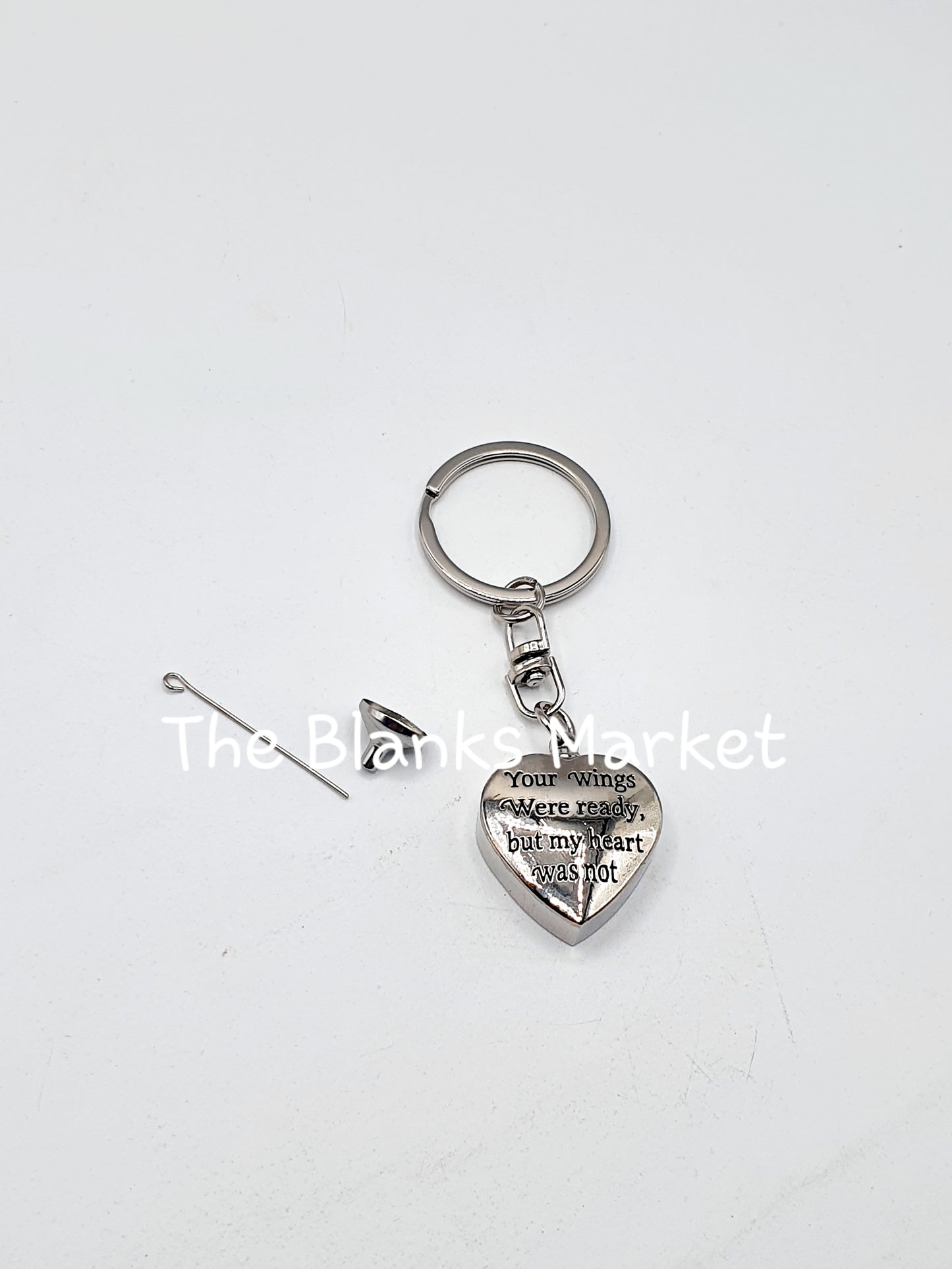 Heart ashes sublimation keychain