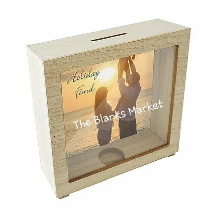 Light Natural Wooden Sublimation Money Box