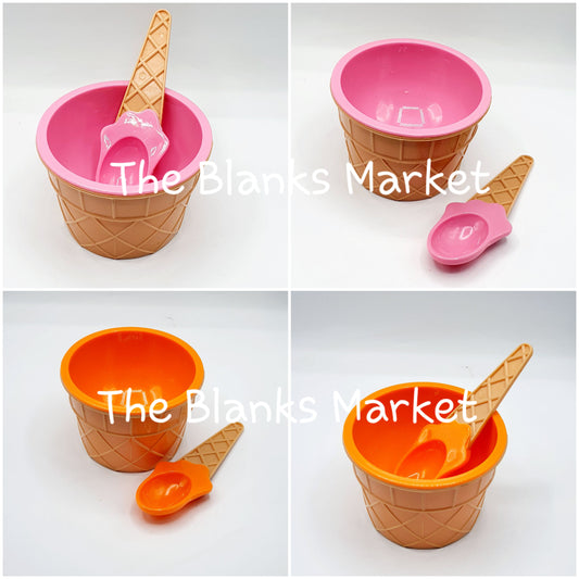 Icecream bowl with spoon