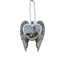 Load image into Gallery viewer, Sublimaiton Forever in My Heart angel wing car ornaments
