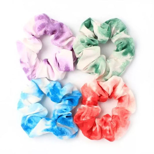 Tie dye fabric scrunchie