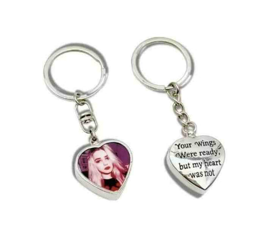 Heart ashes sublimation keychain