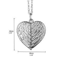 Load image into Gallery viewer, Heart sublimation angel wing necklace
