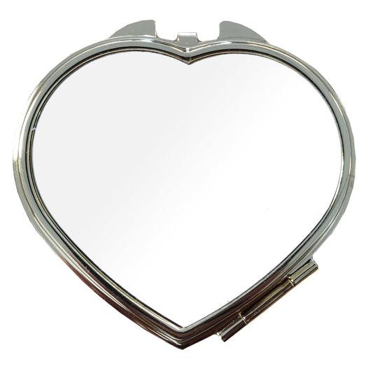 Heart shape sublimation compact mirror