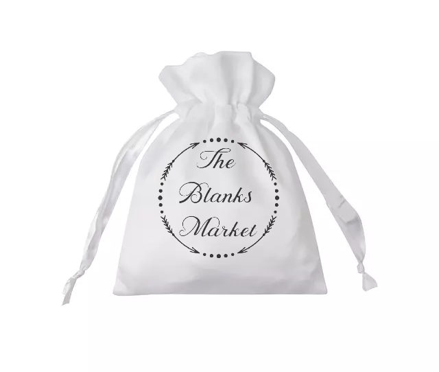 Sublimation satin Drawstring Gift Bags 12cm x 17cm