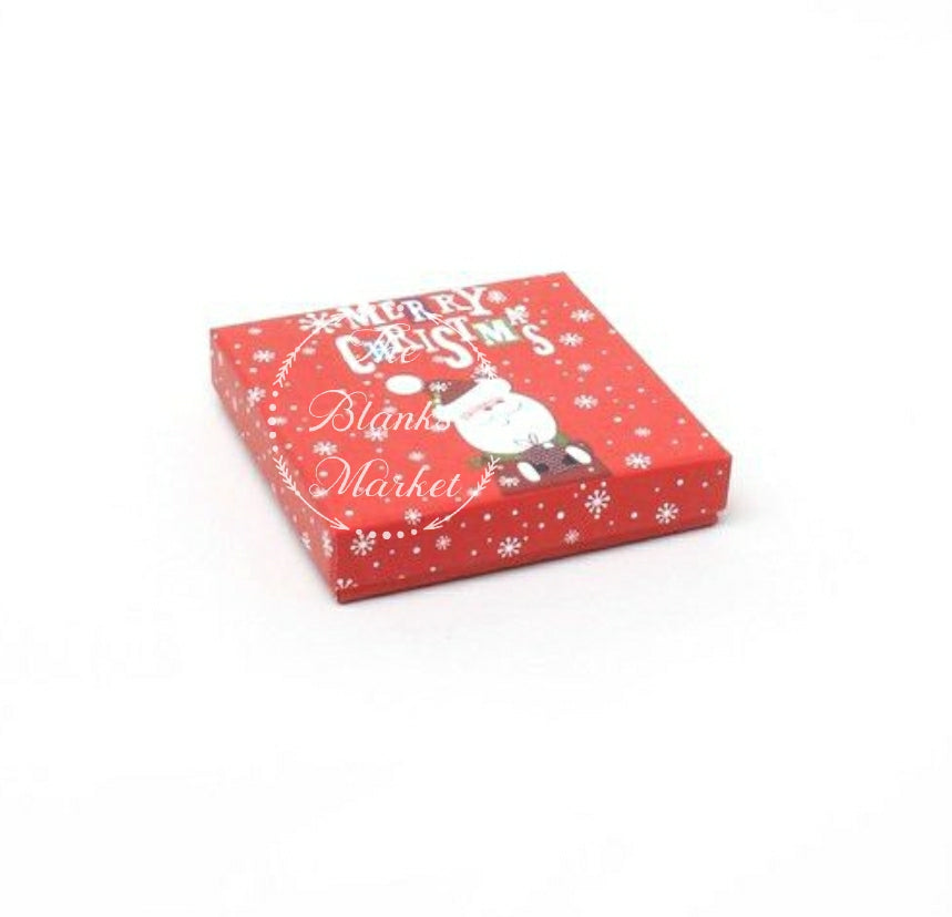 Size: 9x9x2cm Santa Print Gift Box