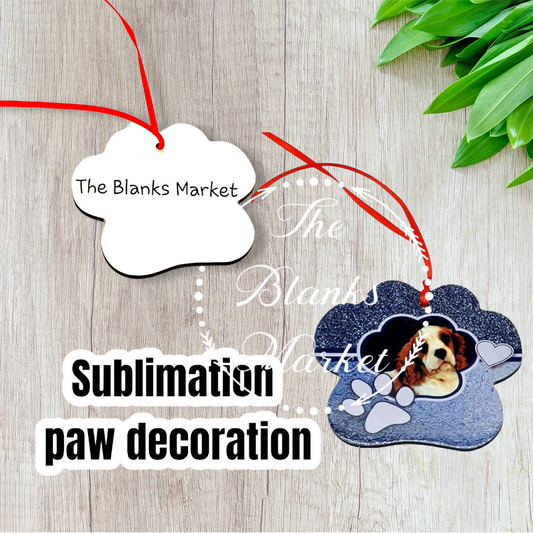 Paw MDF sublimation decoration