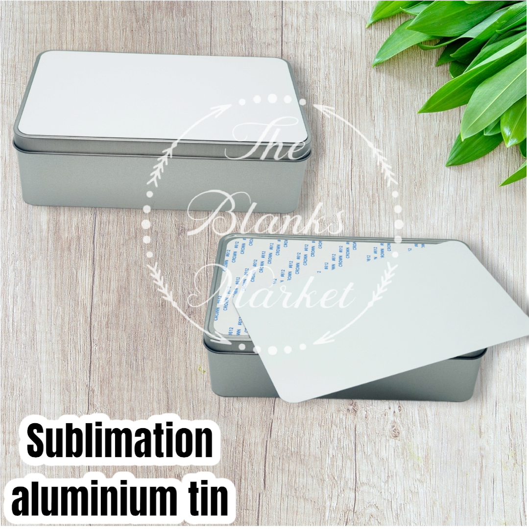 Silver sublimation rectangle tin