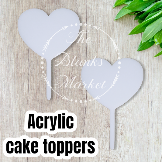Heart acrylic cake topper